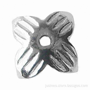 Solid 925 sterling silver spacer bead caps, size of 8.5mm